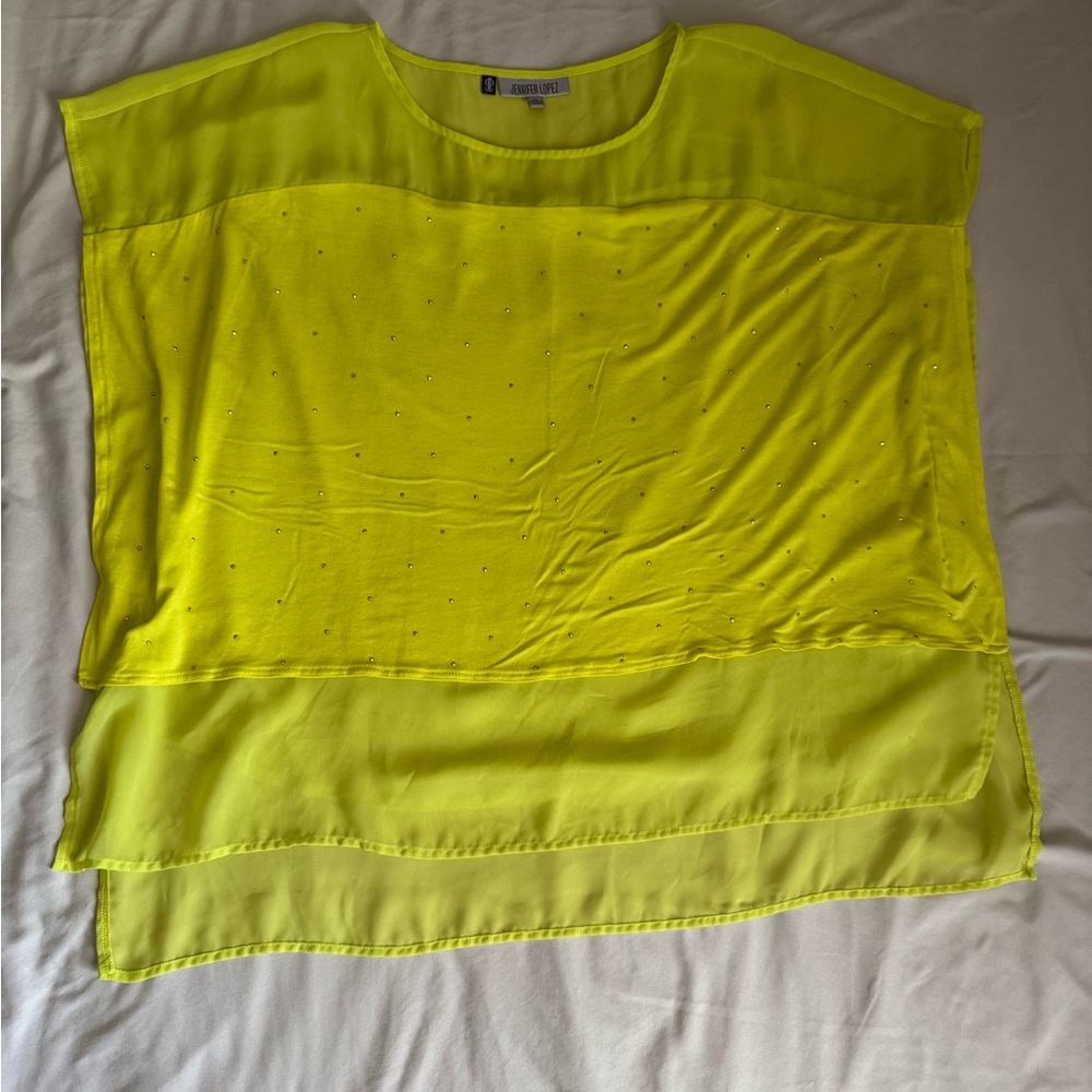 Jennifer Lopez Sleeveless Boxy Blouse